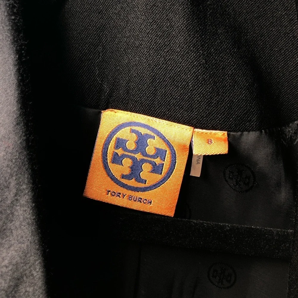 Tory Burch 100% Wool Black Tuxedo Blazer Size 8